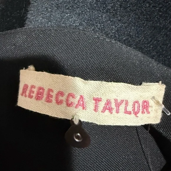 Rebecca Taylor Black and Cream Striped Mini Dress - Picture 3 of 7